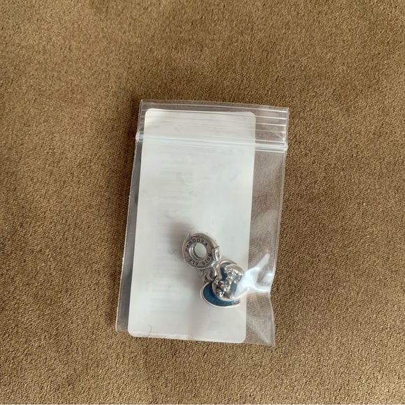 NWOT Disney Lady and the Tramp Heart Dangle Charm Pendant Sterling Silver 925 - Picture 2 of 10